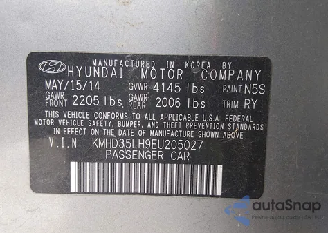 2014 Hyundai Elantra Gt from USA, damaged, VIN KMHD35LH9EU205027